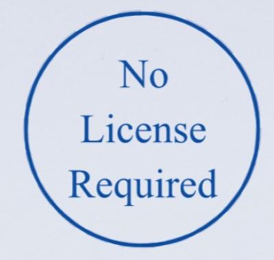 no license required 